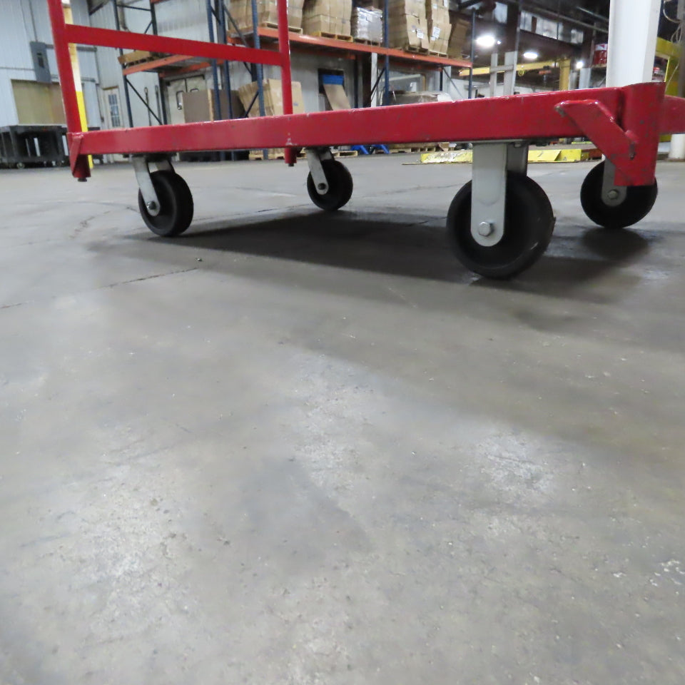 Uline H-8154 48" x 30" Metal Platform Truck W/ Casters 2000 LB Capacity