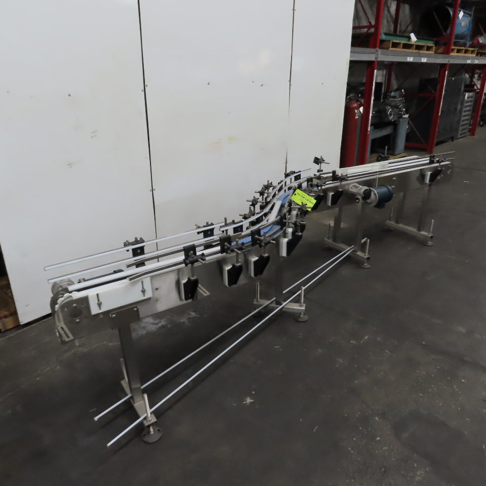 E-Pak 13' x 5" Stainless Steel "S-Shaped" Conveyor 230/460V 3PH .5HP (No Belt)