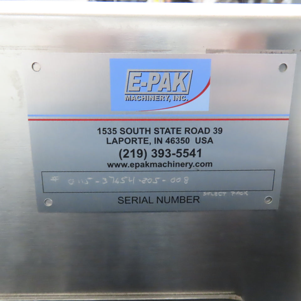 E-Pak 13' x 5" Stainless Steel "S-Shaped" Conveyor 230/460V 3PH .5HP (No Belt)