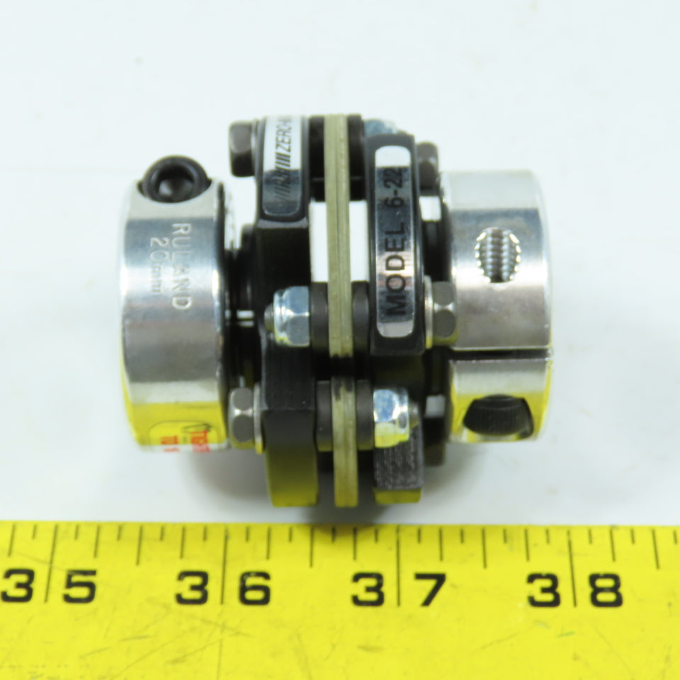 Zero-Max 6-22 Flexible Shaft Coupling 10mm x 10mm Or 3/8" x 3/8"