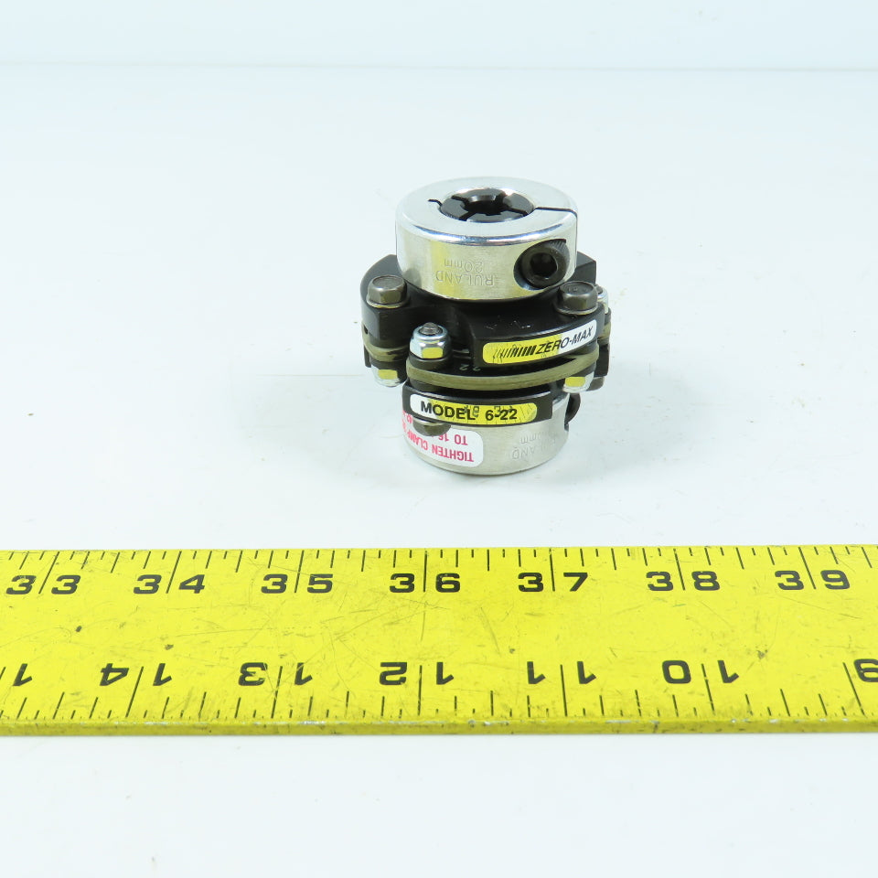 Zero-Max 6-22 Flexible Shaft Coupling 10mm x 10mm Or 3/8" x 3/8"
