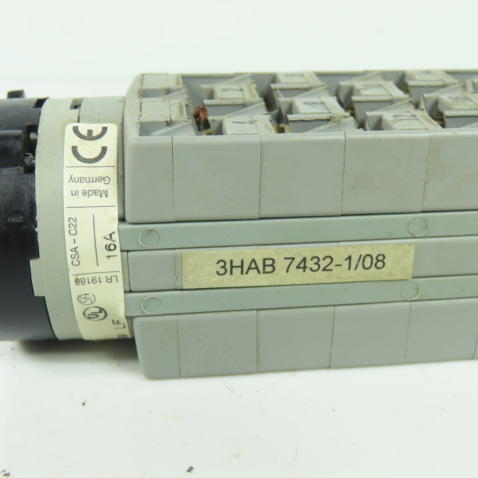 Sontheimer WAW883/8ZM/Z32SF/X99 Cam Switch 25A 380/440V 3HAB 7432-1/08
