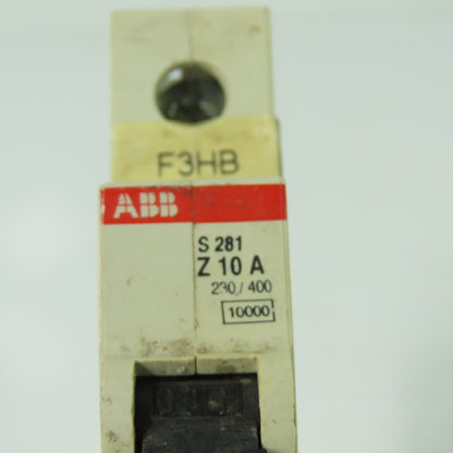 ABB S281 10A Circuit Breaker 1-Pole 230/400V Lot Of 3