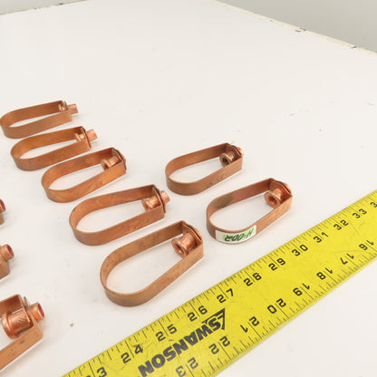 1-1/2" Copper-Plated Steel Swivel Loop Hanger 3/8-16" Thread Lot Of 17
