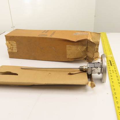 Ashcroft 4.5" Face x 1/2" NPT Mount Temperature Gauge 11" Probe 0-250°F 0-120°C