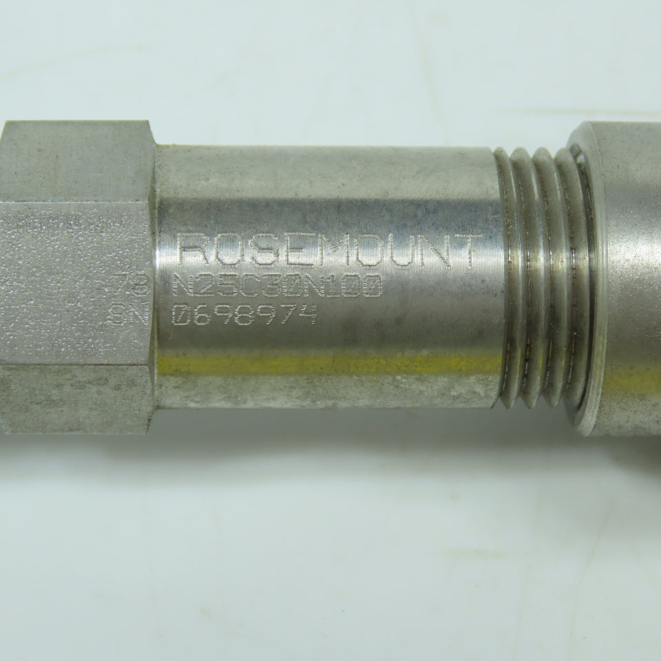 Rosemount 78N25C30N100 RTD Temperature Sensor 9-3/4" Probe 1/2" Mount