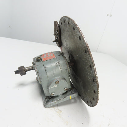 Ohio Gear & Trans DOX 150:1 Ratio Gear Reducer Assembly A 1/2" Shaft W/10" Plate