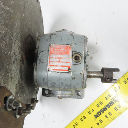Ohio Gear & Trans DOX 150:1 Ratio Gear Reducer Assembly A 1/2" Shaft W/10" Plate