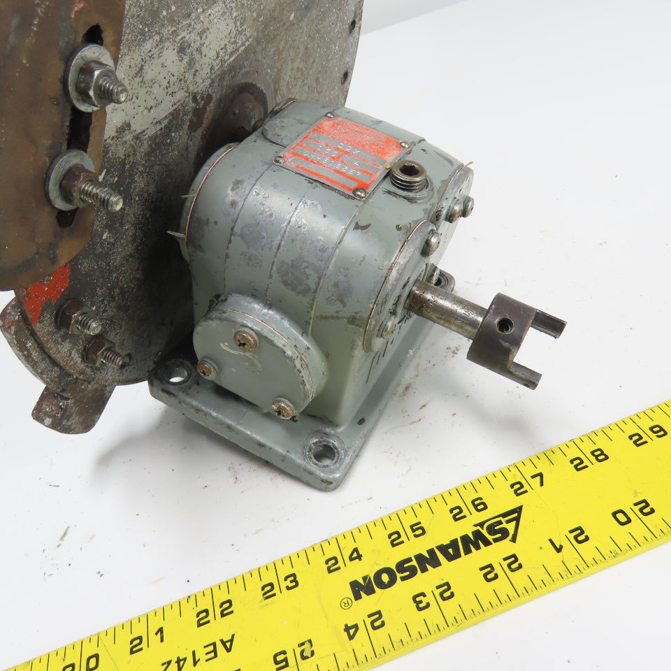 Ohio Gear & Trans DOX 150:1 Ratio Gear Reducer Assembly A 1/2" Shaft W/10" Plate