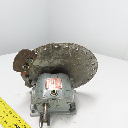 Ohio Gear & Trans DOX 150:1 Ratio Gear Reducer Assembly A 1/2" Shaft W/10" Plate