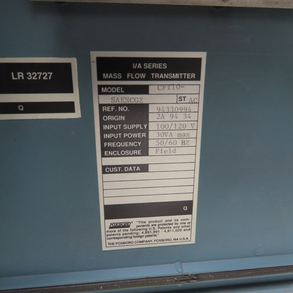 Foxboro CFT10-SAENCGZ i/a Series mass Flow Transmitter 100/120V 30VA Max