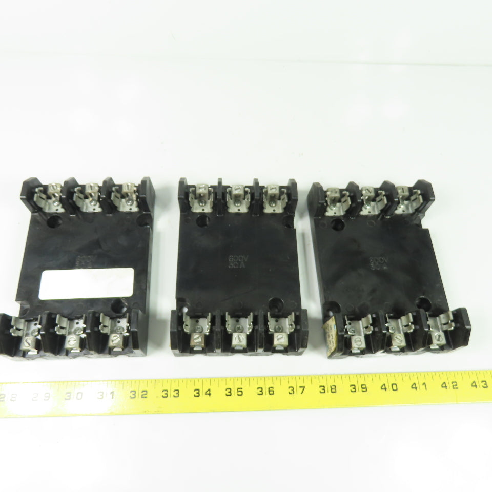 Marathon 6F30A3B 30A 600V Fuse Block Holder Lot Of 3
