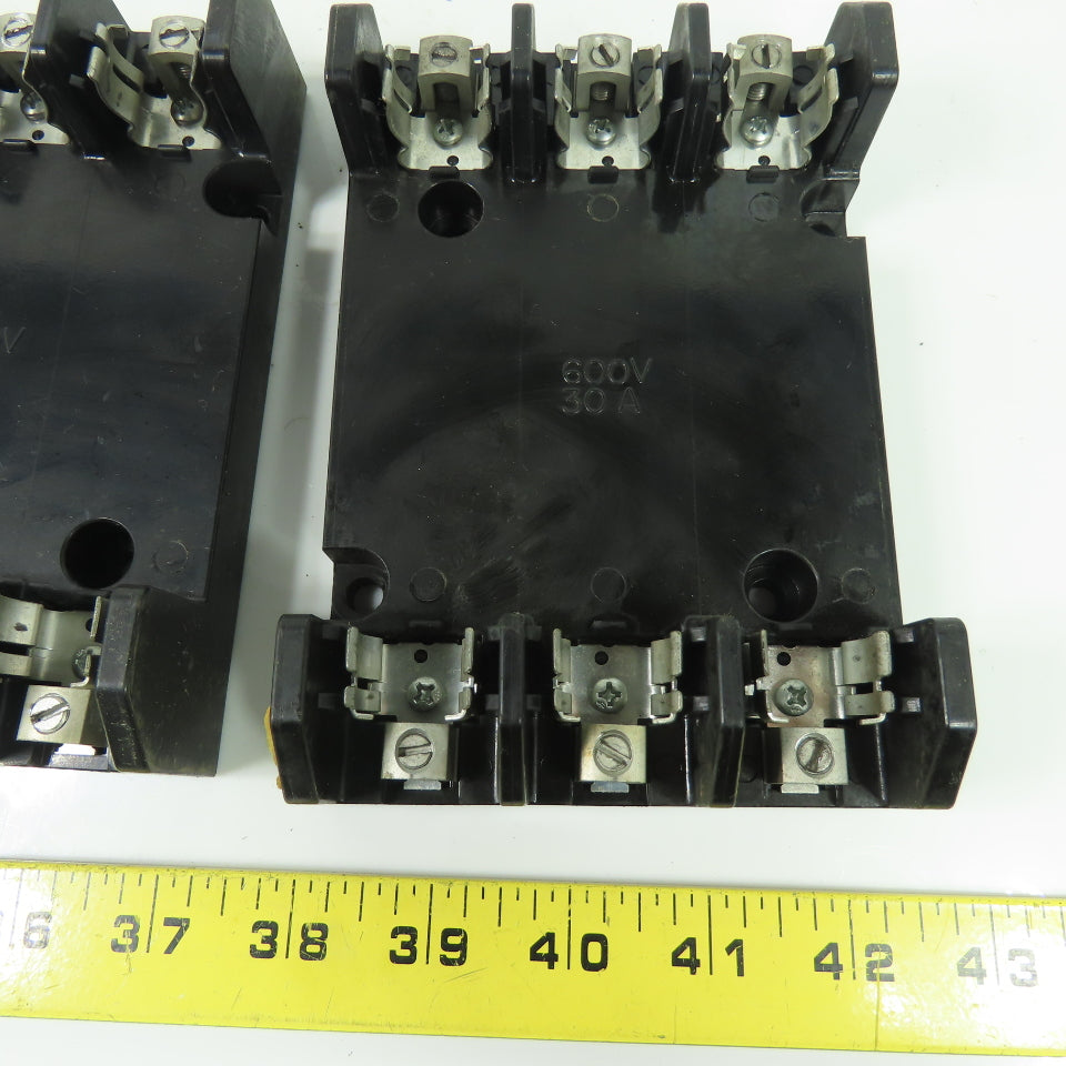Marathon 6F30A3B 30A 600V Fuse Block Holder Lot Of 3
