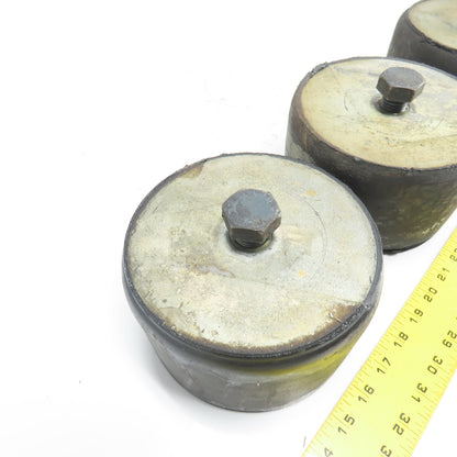 6" OD x 4" Tall Rubber Vibration Absorbing Machine Leveling Foot Pad Lot Of 4
