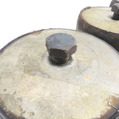 6" OD x 4" Tall Rubber Vibration Absorbing Machine Leveling Foot Pad Lot Of 4