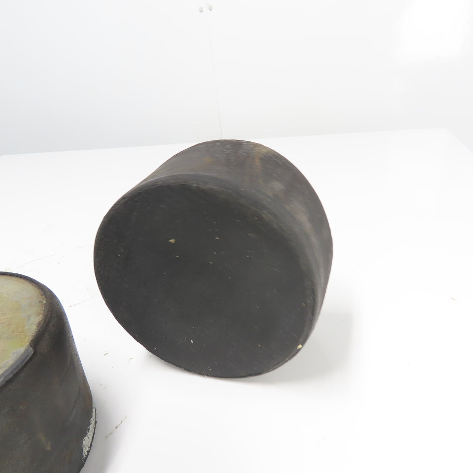 6" OD x 4" Tall Rubber Vibration Absorbing Machine Leveling Foot Pad Lot Of 4