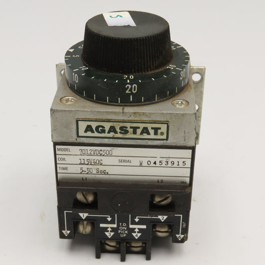 Agastat 7012VDC500 Timing Relay 5-50s 115V 40Hz