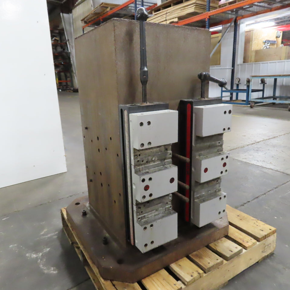Mid-State 16" Square 4-Sided Workholding Tombstone W/ (2)Chick 5QL1550 Vices