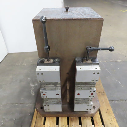 Mid-State 16" Square 4-Sided Workholding Tombstone W/ (2)Chick 5QL1550 Vices