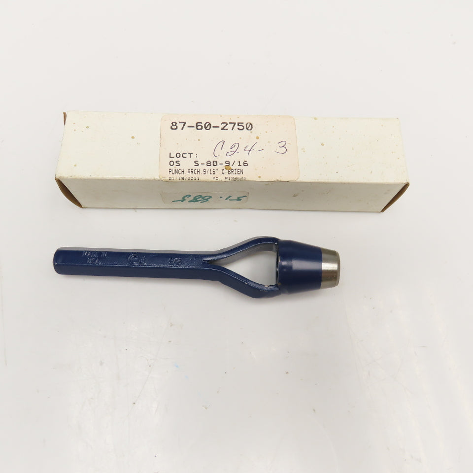 O'Brien 9/16" Arch Handle Leather Gasket Material Hole Punch