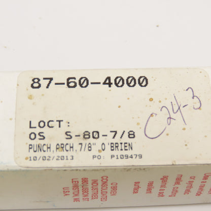 O'Brien 9/16" Arch Handle Leather Gasket Material Hole Punch