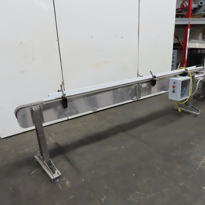11' Long x 3-1/4" Variable Speed Stainless Slide Bed Conveyor 120V 1PH 0-48.5FPM