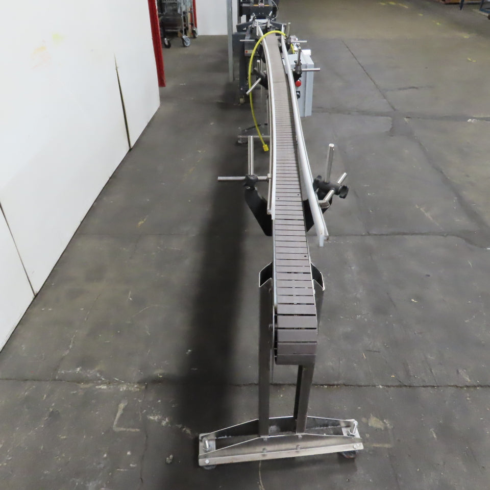 11' Long x 3-1/4" Variable Speed Stainless Slide Bed Conveyor 120V 1PH 0-48.5FPM