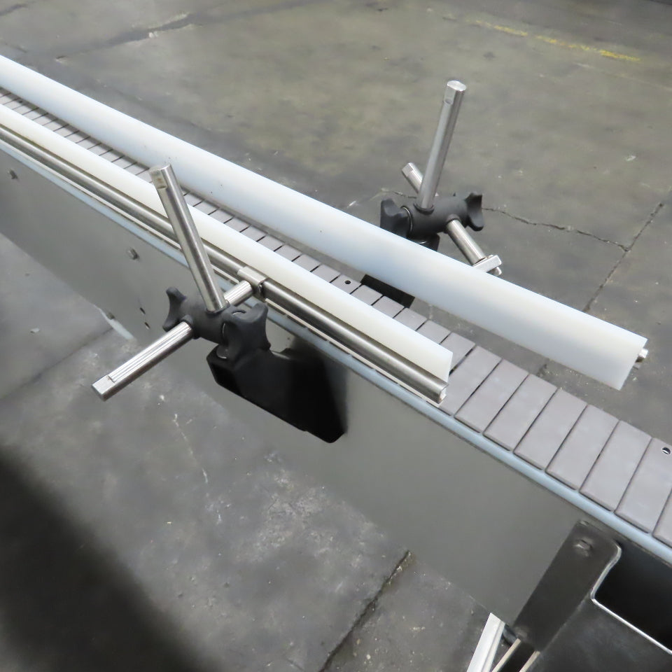 11' Long x 3-1/4" Variable Speed Stainless Slide Bed Conveyor 120V 1PH 0-48.5FPM