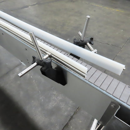 11' Long x 3-1/4" Variable Speed Stainless Slide Bed Conveyor 120V 1PH 0-48.5FPM
