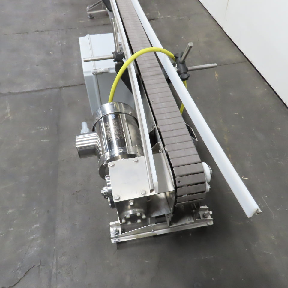 11' Long x 3-1/4" Variable Speed Stainless Slide Bed Conveyor 120V 1PH 0-48.5FPM