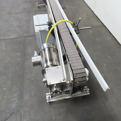 11' Long x 3-1/4" Variable Speed Stainless Slide Bed Conveyor 120V 1PH 0-48.5FPM