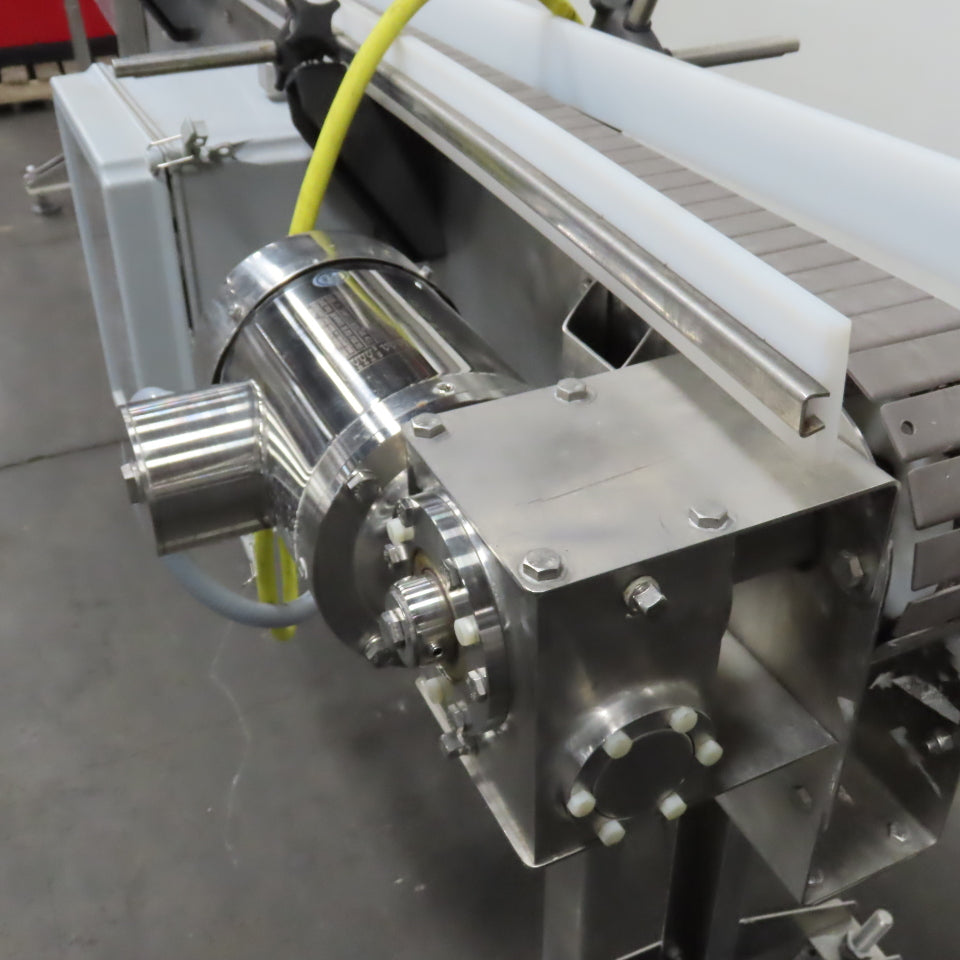 11' Long x 3-1/4" Variable Speed Stainless Slide Bed Conveyor 120V 1PH 0-48.5FPM