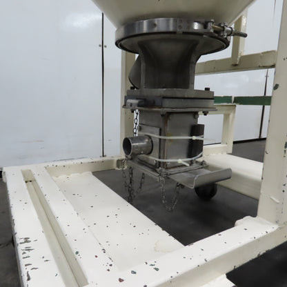 Una-Dyn Model 100# Modular Solid Cone Drying Hopper W/ Casters