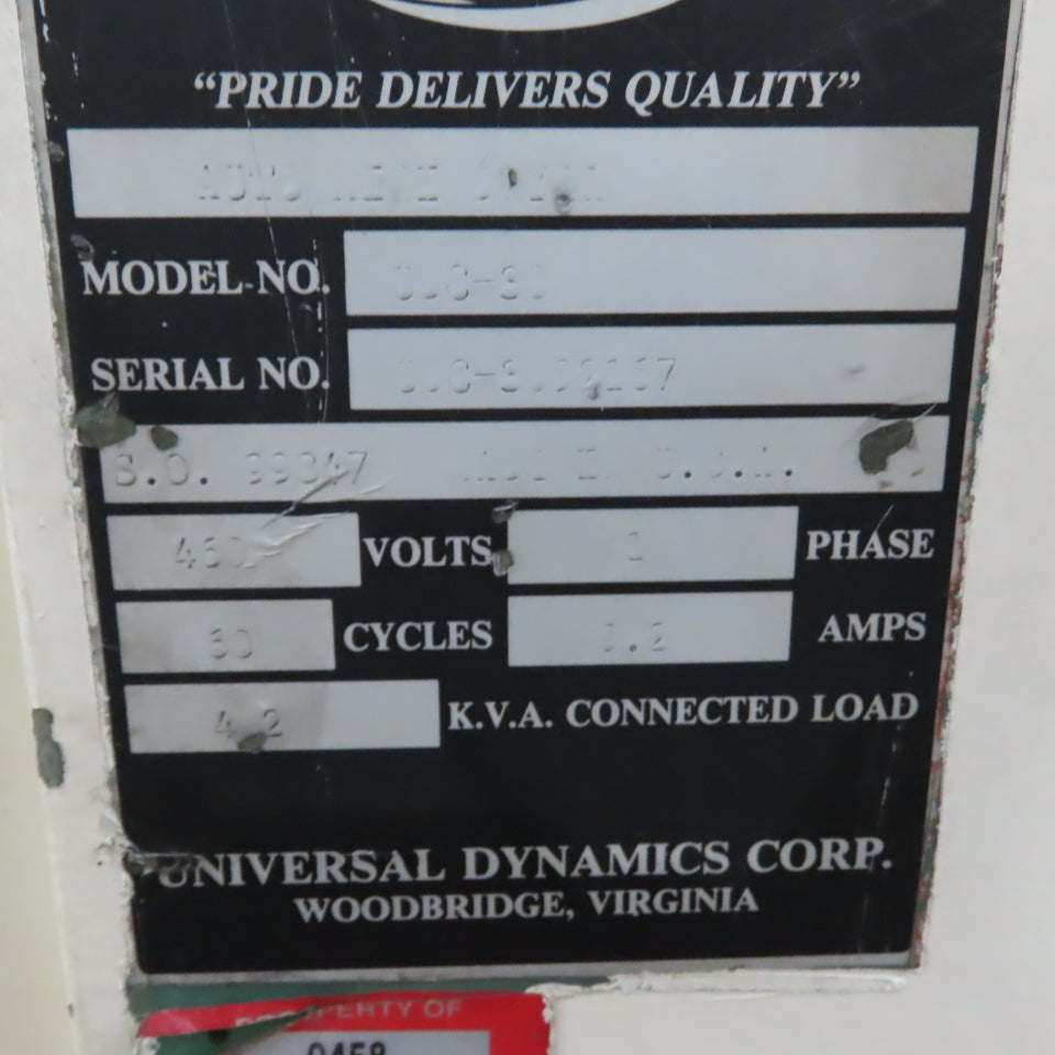 Una-Dyn UDC-30 4.2KVA Automatic Mini Dryer 460V 1PH Parts/Repair