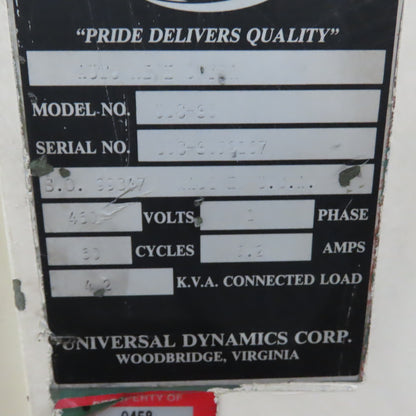 Una-Dyn UDC-30 4.2KVA Automatic Mini Dryer 460V 1PH Parts/Repair
