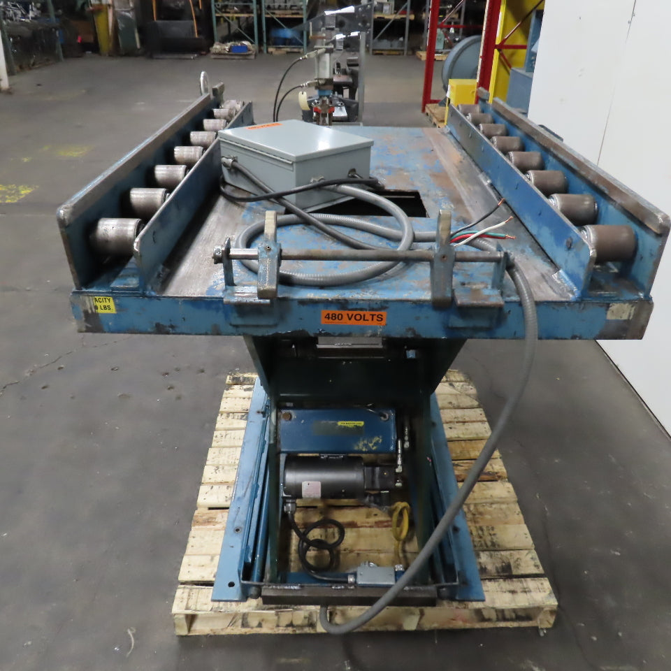 Southworth LS4-36 4000LB Electric Scissor Lift Table 56" x 40" 3PH W/Rollers