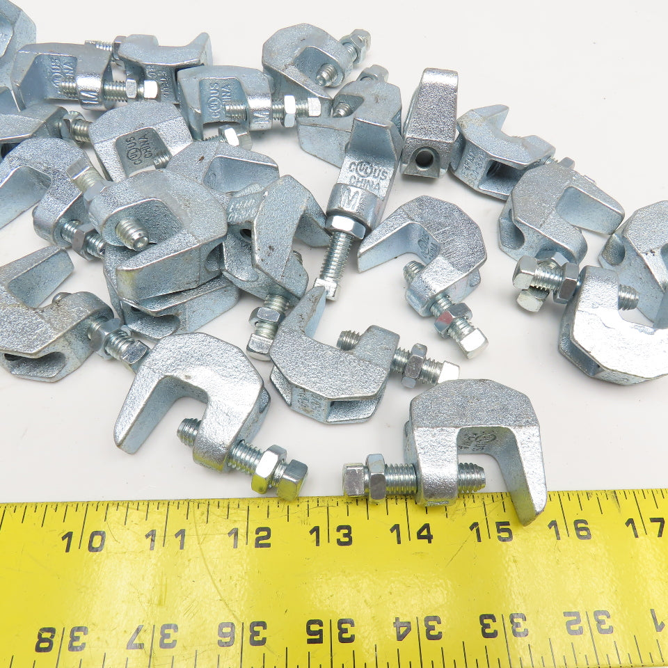 BC13/8 3/8" Electro-Galvanized Cast Iron Beam Clamp Lot Of 27