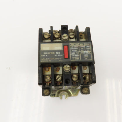 Allen Bradley 700-N400A1 Industrial Control AC Relay 4 N.O. 120V Coil