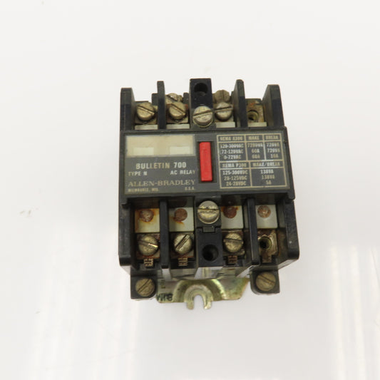 Allen Bradley 700-N400A1 Industrial Control AC Relay 4 N.O. 120V Coil