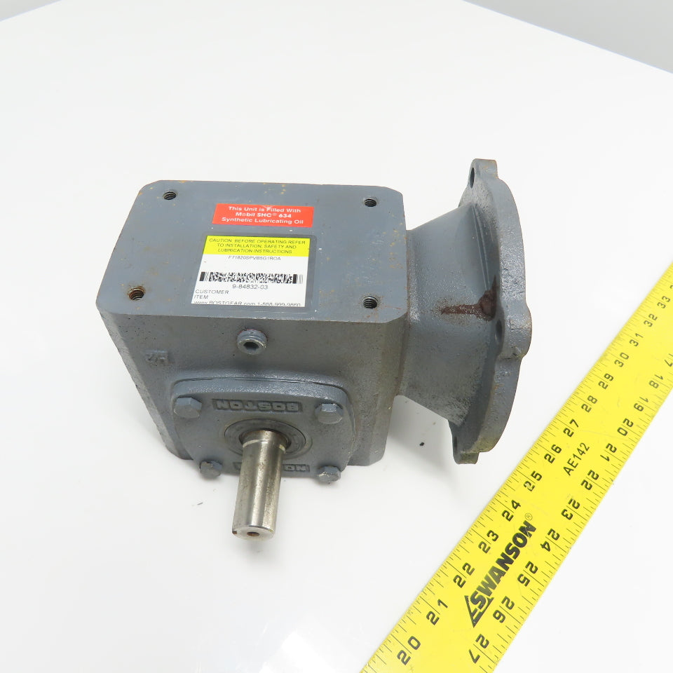Boston Gear F71820SPVB561R0A 20:1 Ratio Gear Reducer 87.5RPM Out 511IN-LB Torque