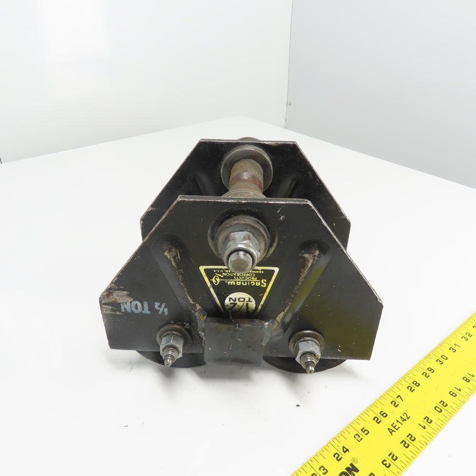 Saginaw 1/2 Ton Push/Pull Ball Bearing Hoist Trolley 4" -6" Flange