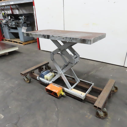 American 2000LB 48"x24" Portable Electric Scissor Lift Table 120/230V 1PH 47" H