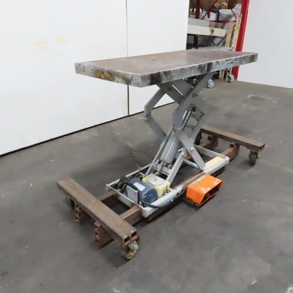 American 2000LB 48"x24" Portable Electric Scissor Lift Table 120/230V 1PH 47" H