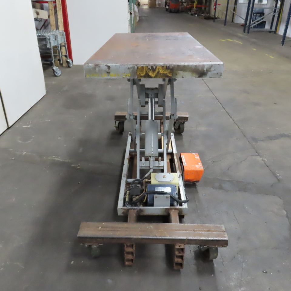 American 2000LB 48"x24" Portable Electric Scissor Lift Table 120/230V 1PH 47" H