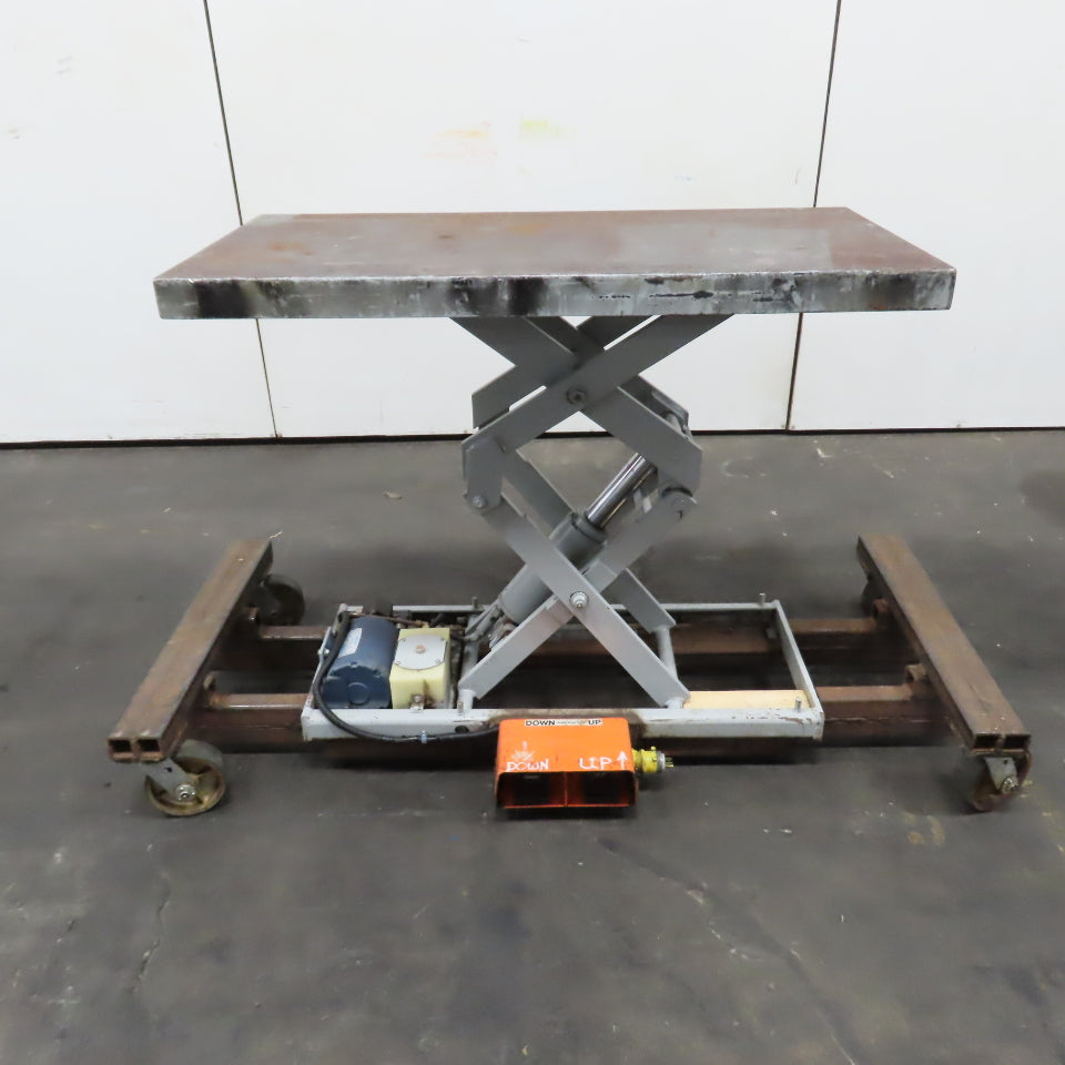 American 2000LB 48"x24" Portable Electric Scissor Lift Table 120/230V 1PH 47" H