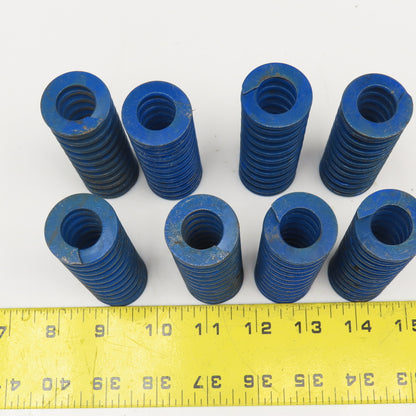 5/8" x 1-1/4" Flat Wire Compression Blue Die Spring 3.60" OAL Lot Of 8