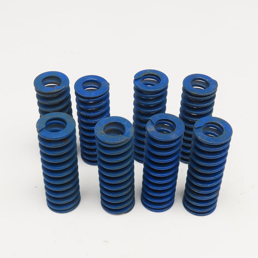 5/8" x 1-1/4" Flat Wire Compression Blue Die Spring 3.60" OAL Lot Of 8