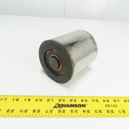 4-1/2" OD x 4-7/8" Wide Chrome Plated Bearing Roller From SCM Belt Sander