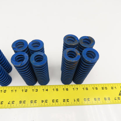 5/8" x 1-1/4" Flat Wire Compression Blue Die Spring 4-5-1/2" OAL Lot Of 16