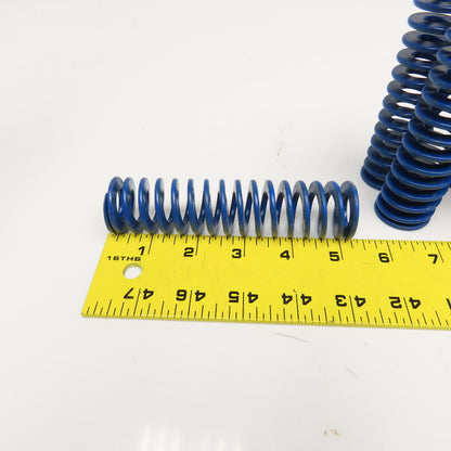 5/8" x 1-1/4" Flat Wire Compression Blue Die Spring 4-5-1/2" OAL Lot Of 16